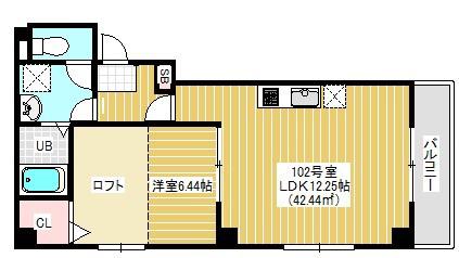 プレシア千葉中央(1LDK/1階)の間取り写真