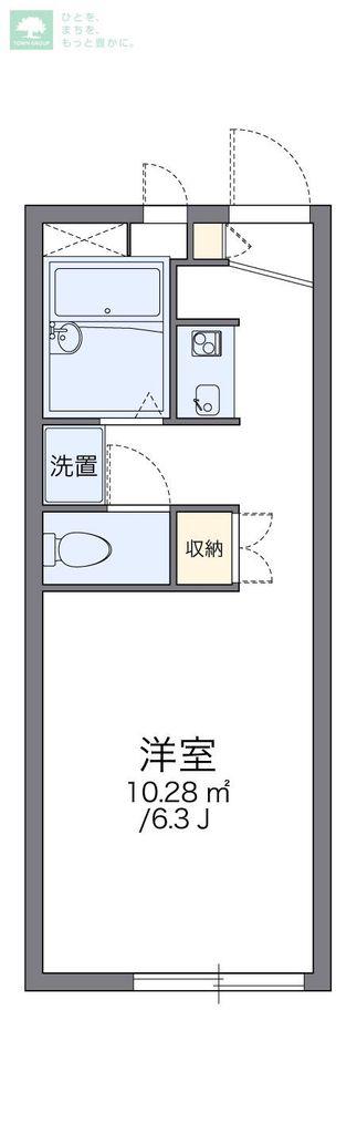 レオパレスリベール(1K/2階)の間取り写真