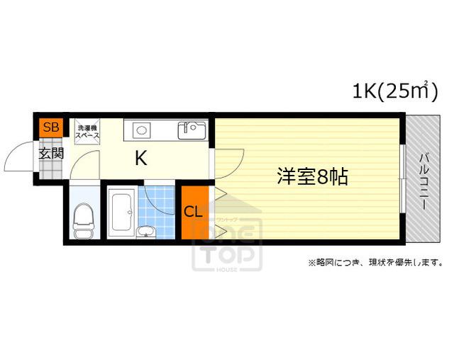 TS CLUB壱番館(1K/2階)の間取り写真