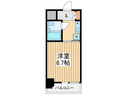ダイアパレス相模原(1K/2階)の間取り写真