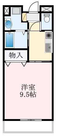 スプルース泉ヶ丘II(1K/1階)の間取り写真