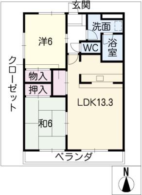 マクセージ(2LDK/3階)の間取り写真