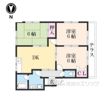 メゾン神照(3DK/1階)の間取り写真
