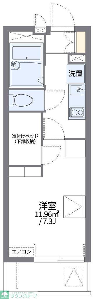 レオパレスB & R(1K/1階)の間取り写真
