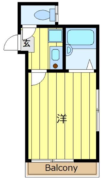 87HOUSE(1K/2階)の間取り写真