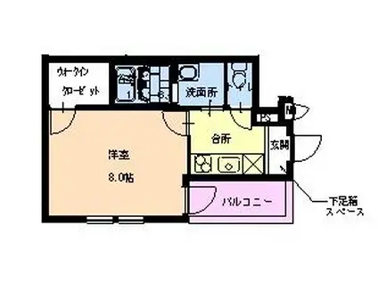 フジパレス神崎川I番館(1K/1階)の間取り写真