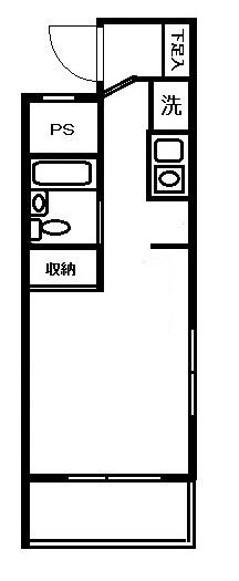 スカイコート高円寺第3(1K/3階)の間取り写真