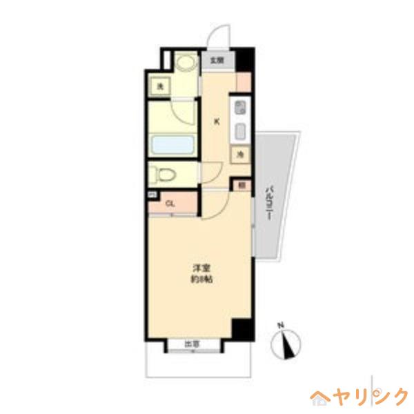 シティライフ社が丘(1K/1階)の間取り写真