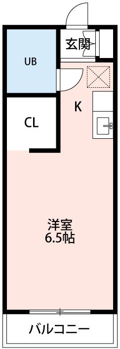 アネックス若松(ワンルーム/1階)の間取り写真