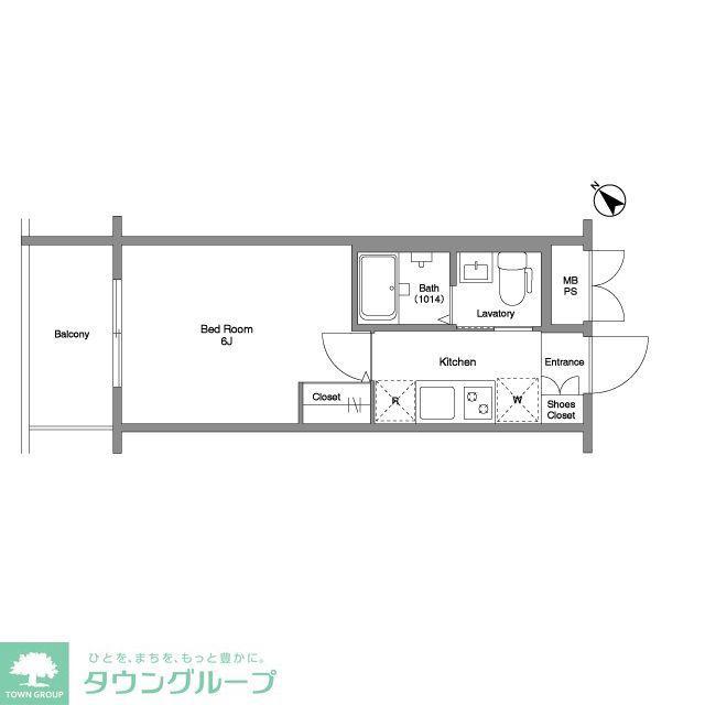 コンフォリア早稲田DEUX(1K/2階)の間取り写真