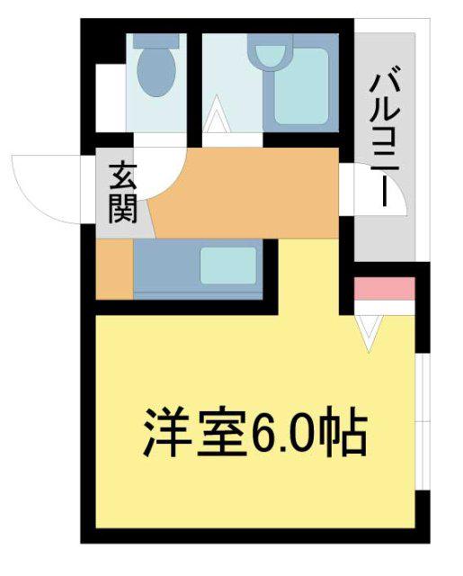 リヴィエール香櫨園(1K/3階)の間取り写真