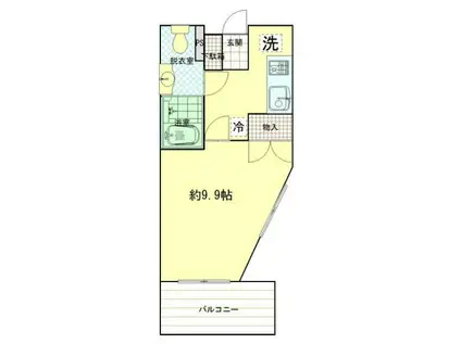 カーサクレセス南太田(1K/7階)の間取り写真