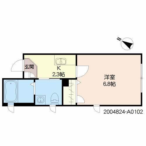 GLORIETTEII(1K/2階)の間取り写真