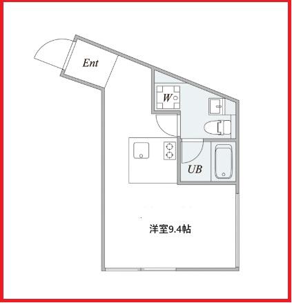 トリアス351(ワンルーム/3階)の間取り写真