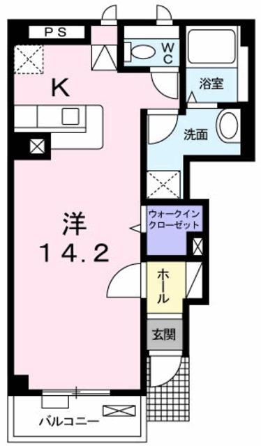 アヴァンパルクN・S(ワンルーム/1階)の間取り写真