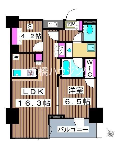 ヒューリック成増(1SLDK/10階)の間取り写真