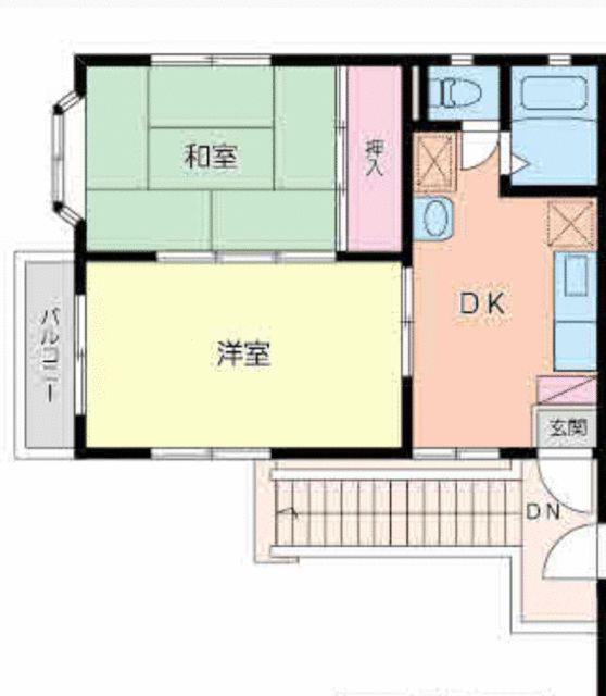 サンピア光が丘(2DK/2階)の間取り写真