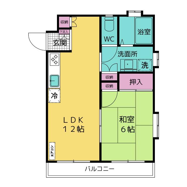 ハイムアトリエ(1LDK/1階)の間取り写真