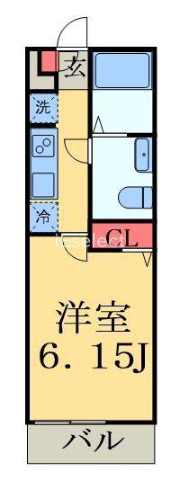MIAM幕張(1K/3階)の間取り写真