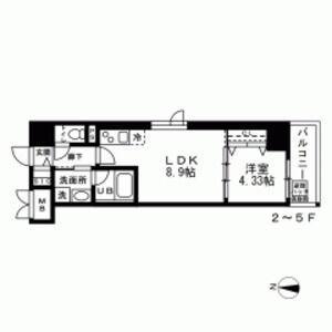 LA BELJOUR 錦糸町(1LDK/3階)の間取り写真