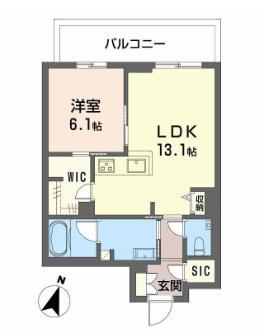 ベル エ ロンプラージュ(1LDK/4階)の間取り写真