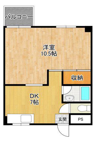サンシャインMKM大池(1DK/3階)の間取り写真
