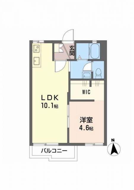 フレグランス池下 C(1LDK/2階)の間取り写真