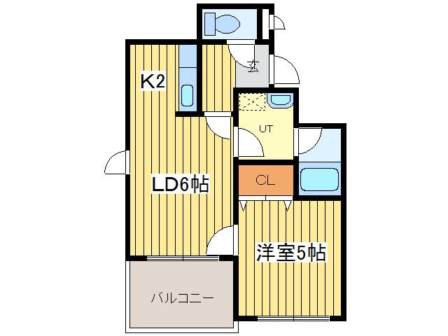 KAHALACOURT2ND(1LDK/4階)の間取り写真