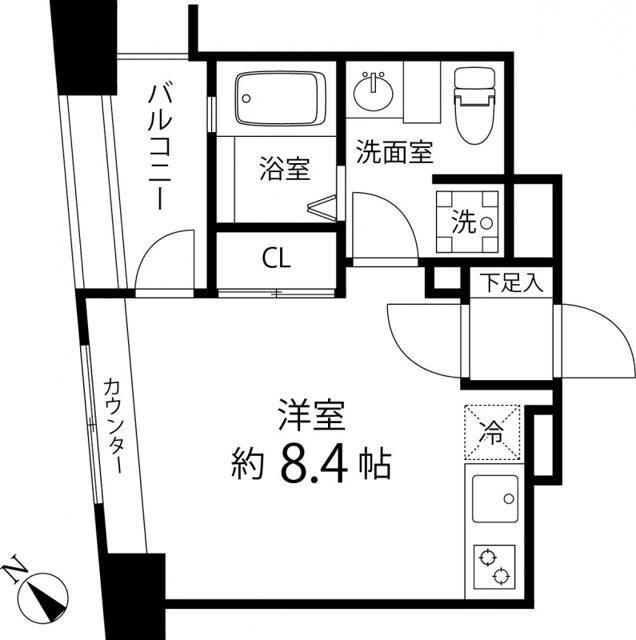 レニール本駒込(ワンルーム/6階)の間取り写真