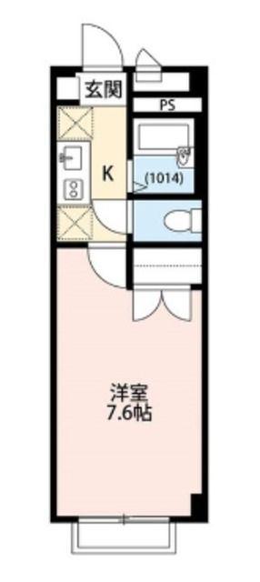 アンプルールフェール上福岡II(1K/2階)の間取り写真