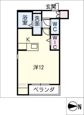 SWEET桜山(ワンルーム/2階)の間取り写真