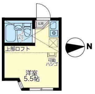 ユナイト藤崎ビッシーガの杜(ワンルーム/2階)の間取り写真
