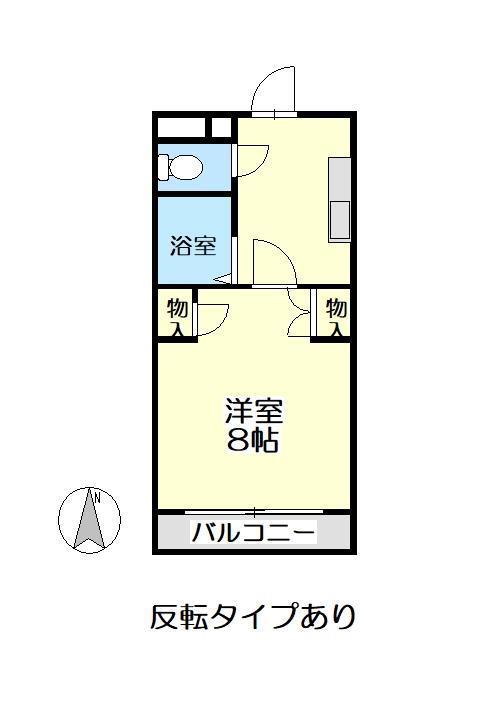コーポソイビーンウエストツリー(1K/2階)の間取り写真