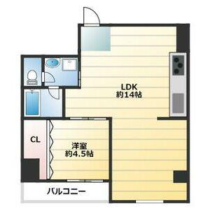甲南第2サンコーポラス(1LDK/6階)の間取り写真