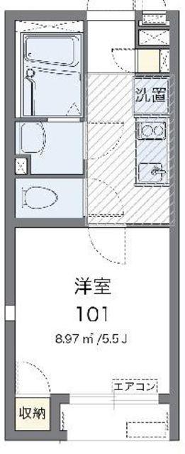 レオネクストブリッサ(1K/1階)の間取り写真