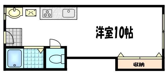 紫野ハイツ(ワンルーム/3階)の間取り写真