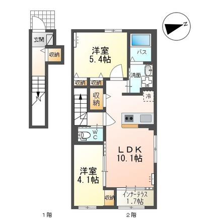 パルティーダ・M(2LDK/2階)の間取り写真