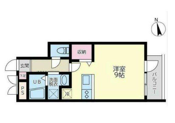 MODENA高麗(ワンルーム/4階)の間取り写真
