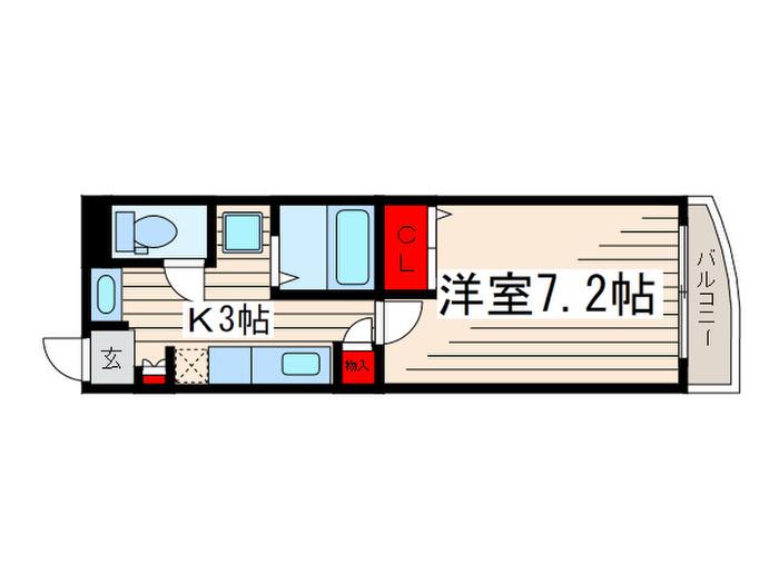 第7コーポマキ(1K/7階)の間取り写真