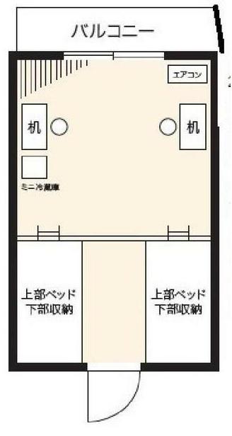 TCRE-葛西-(ワンルーム/3階)の間取り写真