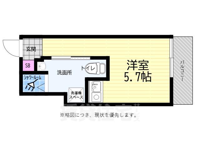 ライフプラス三篠(ワンルーム/5階)の間取り写真