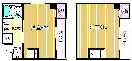 ハイムアーキテクト(1K/6階)の間取り写真