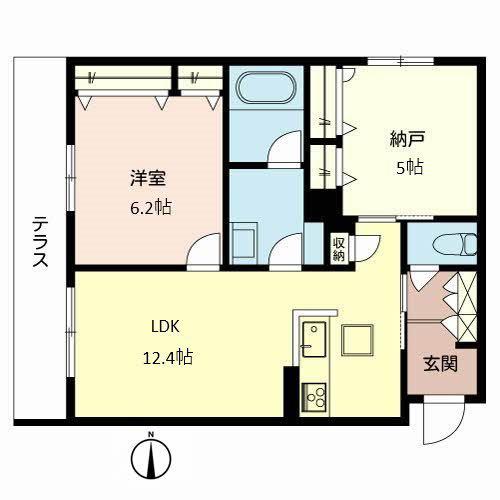 シャーメゾン SANTE(2LDK/1階)の間取り写真