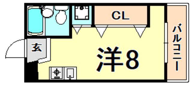 サンヴェア甲南(ワンルーム/3階)の間取り写真