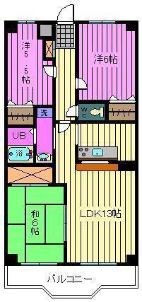 アクロ・プレステージ1(3LDK/5階)の間取り写真