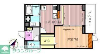 リベリオス相模大野壱番館(1LDK/3階)の間取り写真