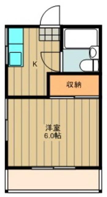 青梅第三プラザ(1K/1階)の間取り写真