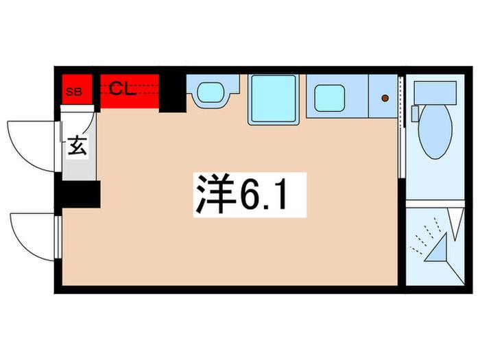 KIYOSUMI BASE(ワンルーム/1階)の間取り写真