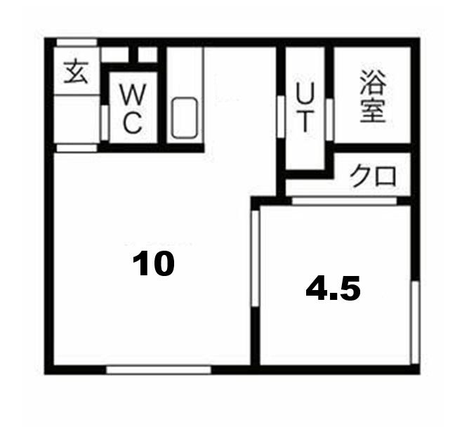 プリオール恵庭(1LDK/2階)の間取り写真