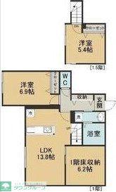 プランドールJUJU(2LDK/1階)の間取り写真